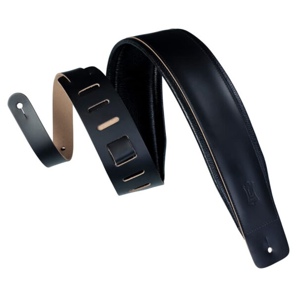 Levy's - Leathers Leather Guitar Strap - DM1PD-BLK 3"