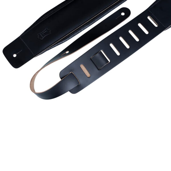 Levy's - Leathers Leather Guitar Strap - DM1PD-BLK 3" - Image 2