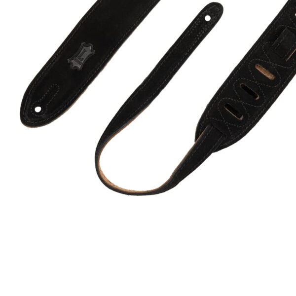 Levy's - Leathers Suede Guitar Strap - Black - MS12-BLK 2" - Image 3