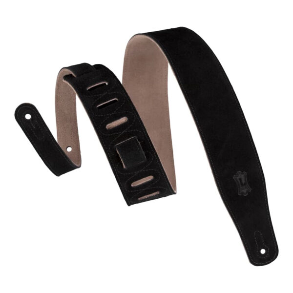 Levy's - Leathers Suede Guitar Strap - MS26-BLK 2 1/2"