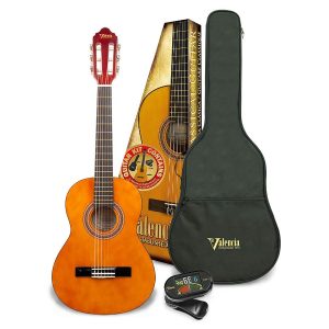 Valencia Series VC102K 100 classic guitar kit - 1/2 size with Bag and clip tuner