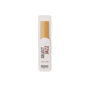 D'Addario Organic Select Jazz Unfiled Tenor Saxophone Reeds, Strength 3 Soft, Individually-Sealed