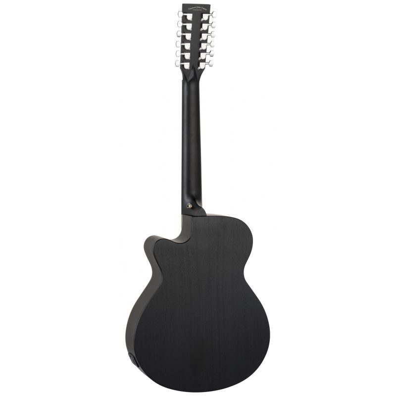 Tanglewood Blackbird Super Folk 12 string, Smokestack Black Satin, TB412CE - Image 2