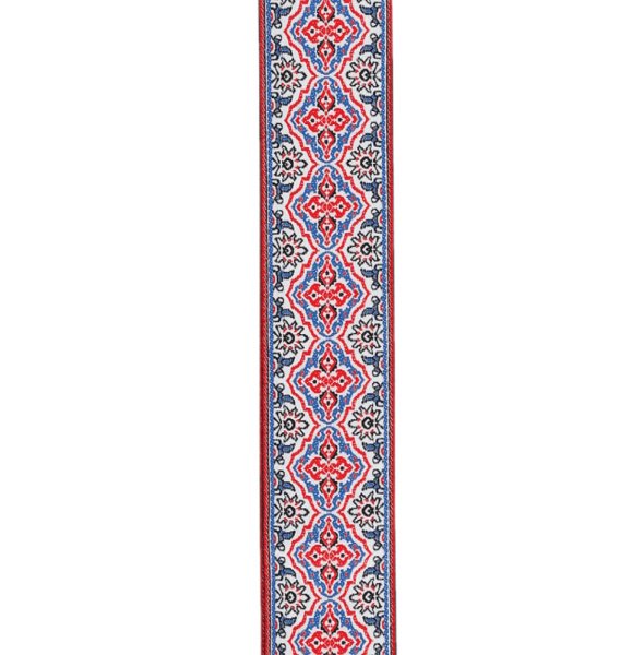 D’addario Eco Comfort Persian Woven Guitar Strap, White - Image 2